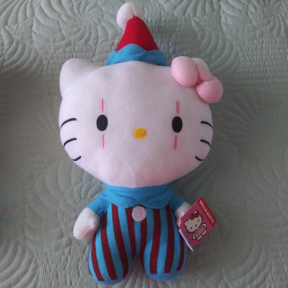 hello kitty clown plush